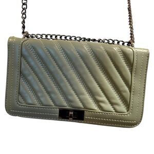 Quilted Crossbody Shoulder Bag in Olive Green
